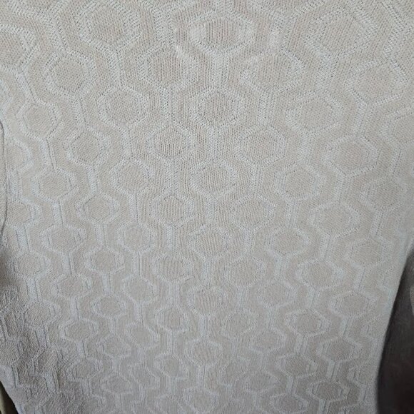 NWOT Calvin Klein Beige Knit Long Sleeve Cardigan Sweater with Single Button Med - Picture 5 of 9